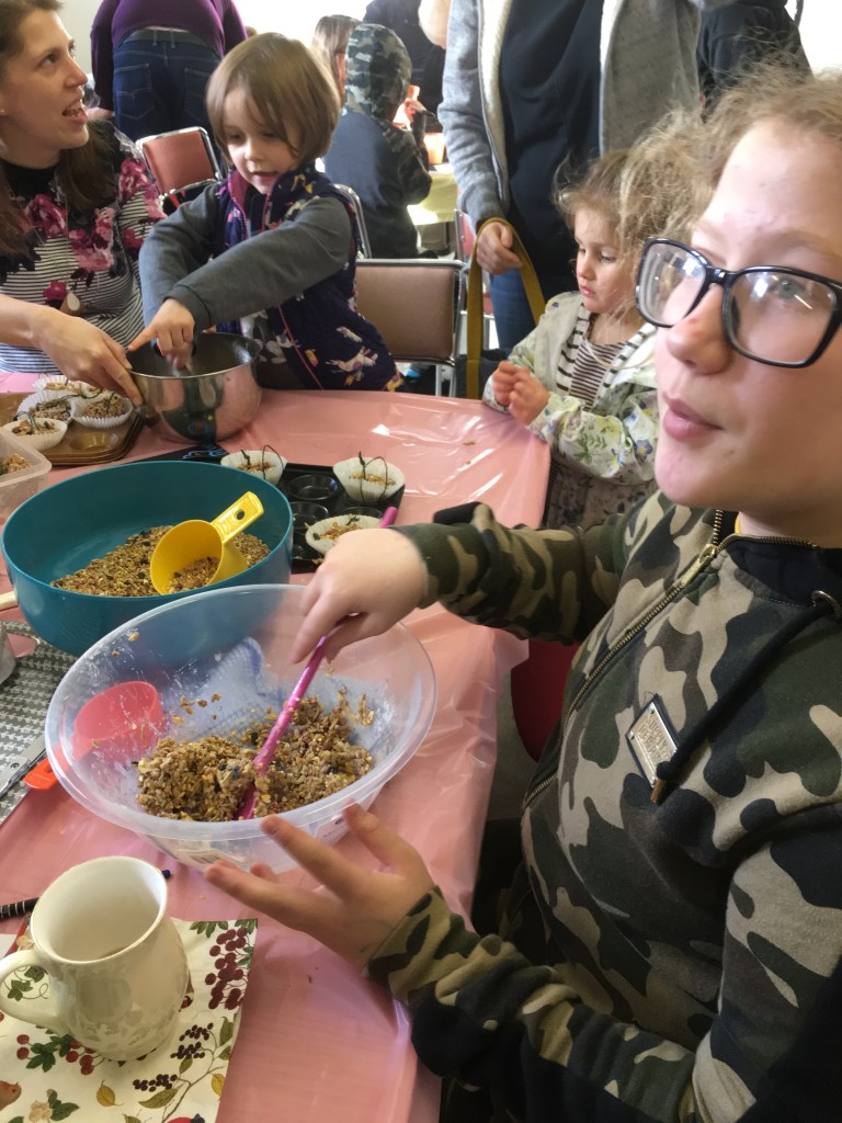 Children making fat balls